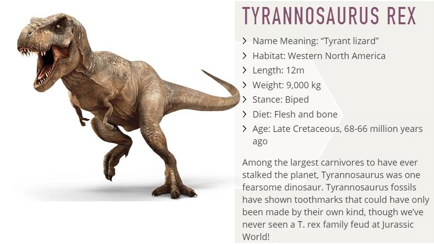 You are a Tyrannosaurus Rex! What “Jurassic World” Dinosaur Am I?