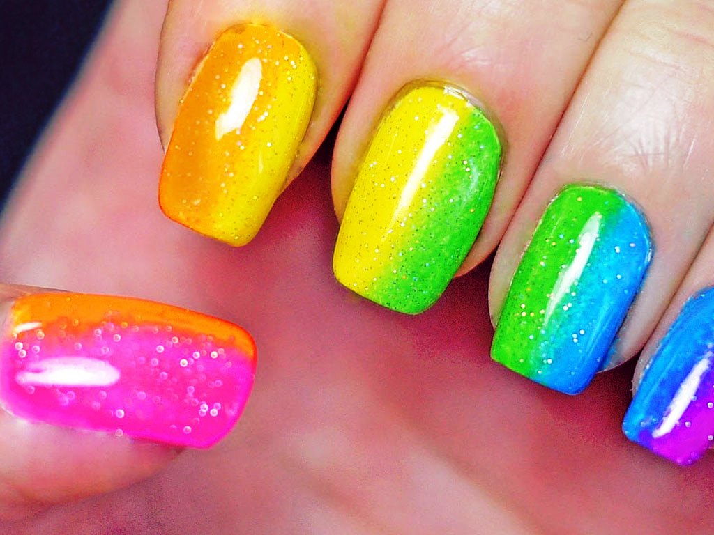 What Your Nail Shape Says About You Rainbow Nails