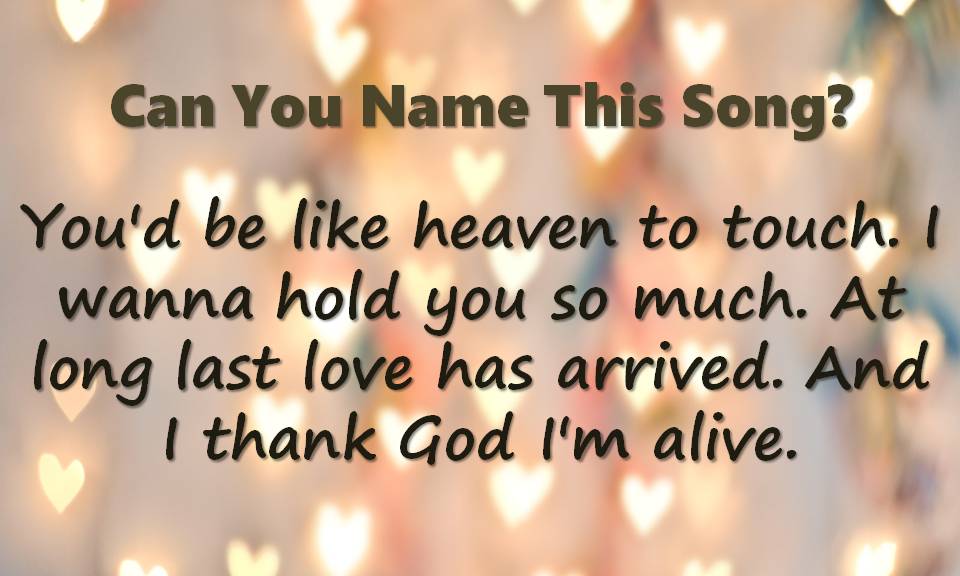 Can You Name These Legendary Love Songs? Slide13