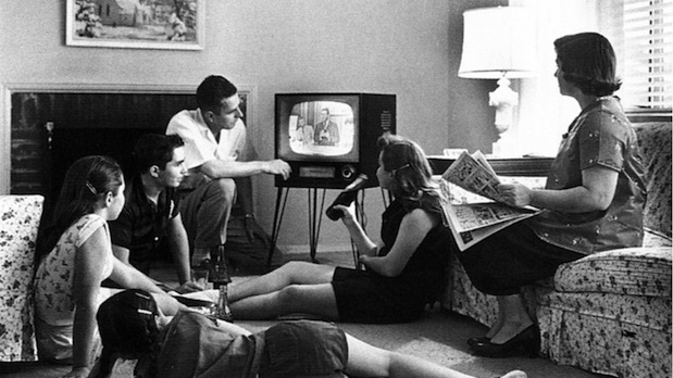 1970s Trivia Family_watching_television_1958