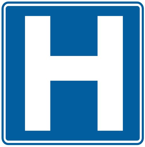 Can You Identify These Road Signs? General service sign for hospital