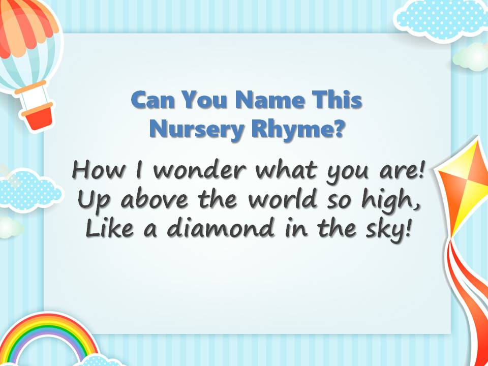Can You Name These Nursery Rhymes? Quiz Slide1