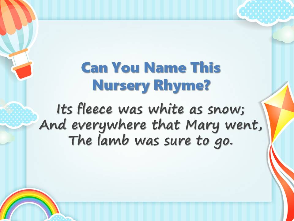 Can You Name These Nursery Rhymes? Quiz Slide2