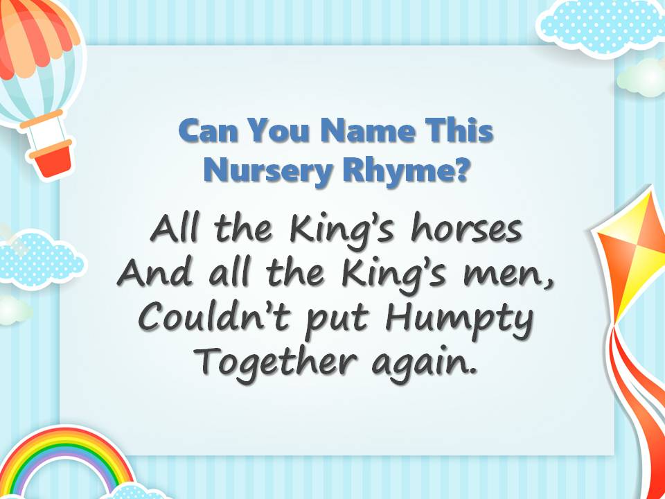 Can You Name These Nursery Rhymes? Quiz Slide3