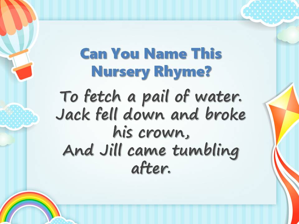 Can You Name These Nursery Rhymes? Quiz Slide4