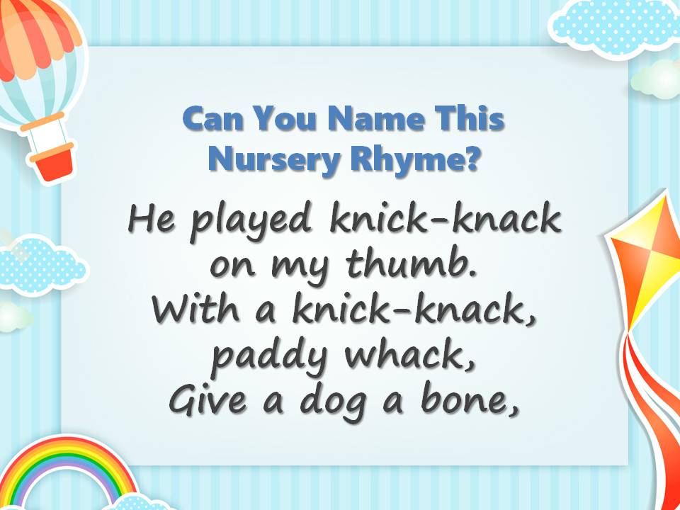 Can You Name These Nursery Rhymes? Quiz Slide11