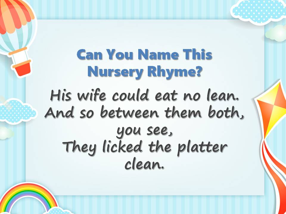 Can You Name These Nursery Rhymes? Quiz Slide12