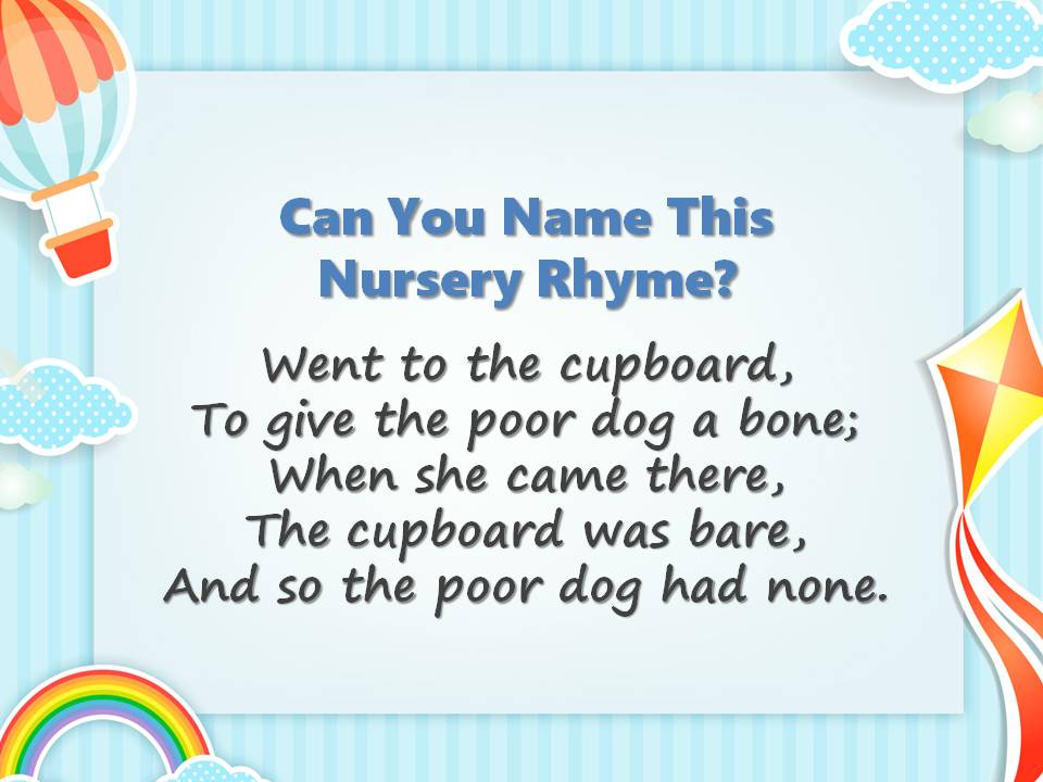 Can You Name These Nursery Rhymes? Quiz Slide18