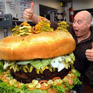 Impossible Quiz A giant burger