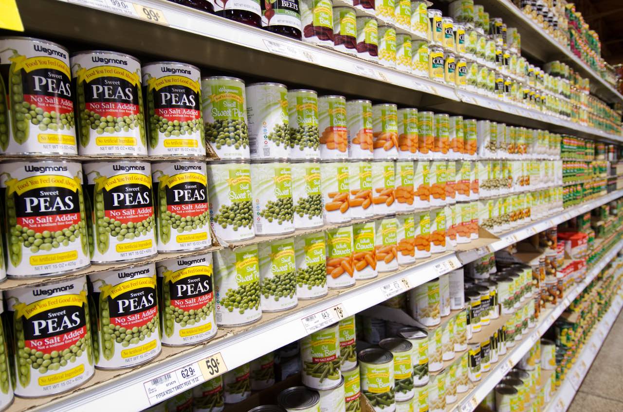 🥗 Can You Survive One Day as a Vegan? Canned food aisle