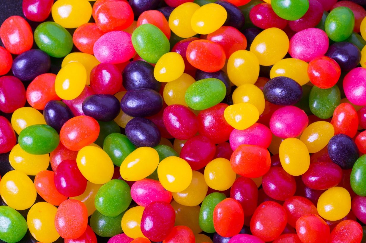 🍬 Tell Us Your Favorite Candies and We’ll Know If You’re an Introvert or Extrovert Assortment of Jelly Beans for background