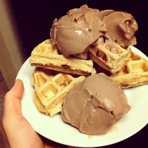 Throw a Dinner Party & I'll Guess Your Age & Gender Quiz Chocolate Ice Cream with Waffle