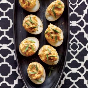 Host a Celeb Dinner Party and We’ll Guess Your Zodiac Sign Deviled eggs