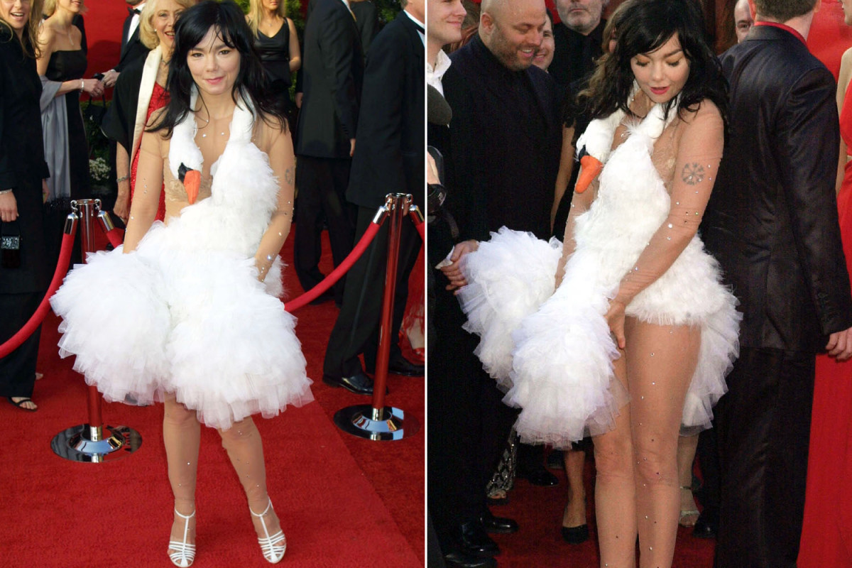👗 Rate These Oscar Dresses and We’ll Guess Your Age and Height bjork swan dress