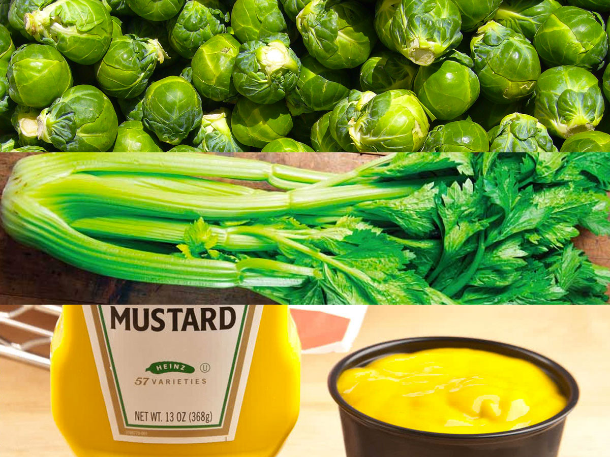 You got: Brussels Sprouts, Celery and Mustard! Can We Guess Which Three Foods You Hate the Most?