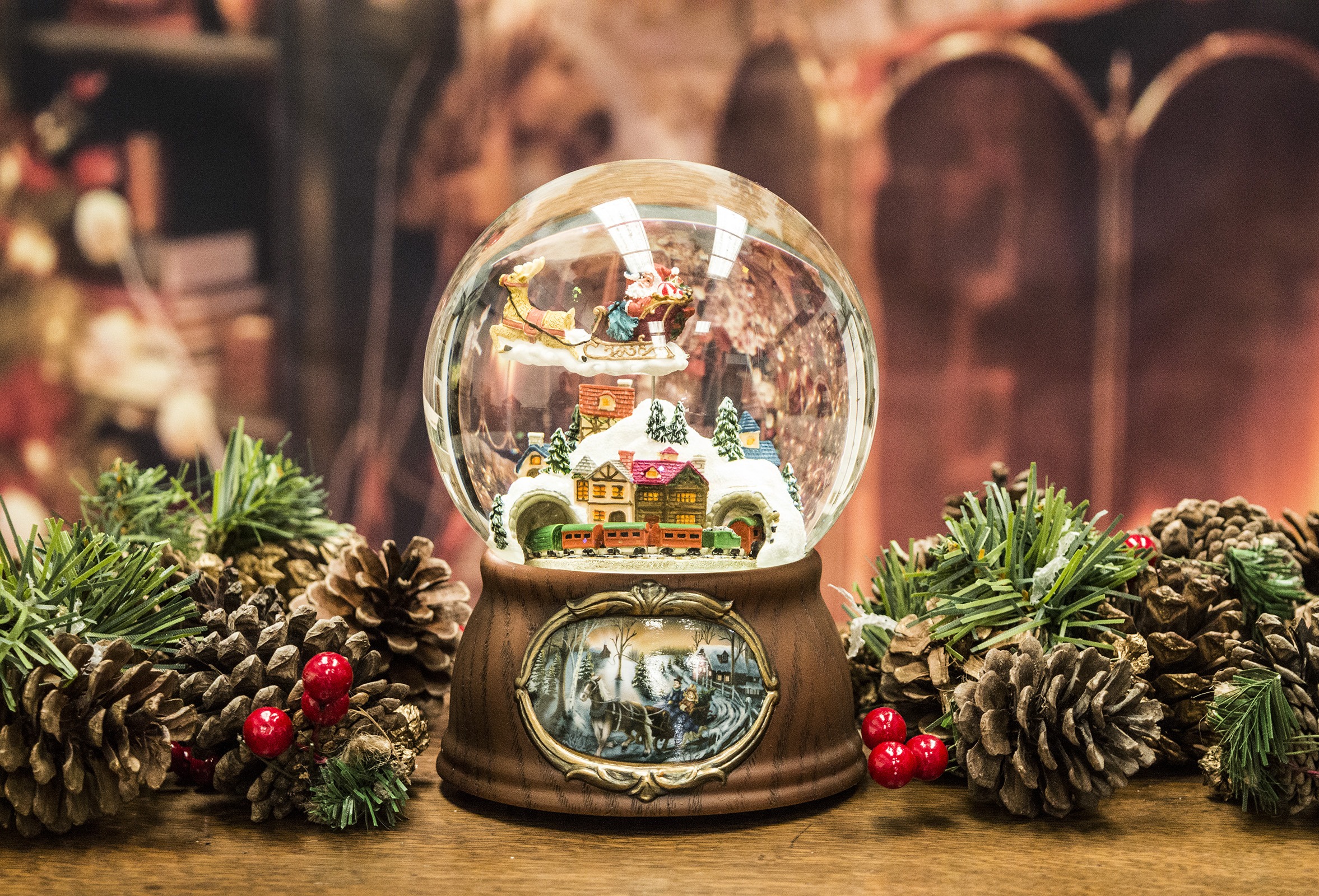 🎄 Decorate Your House for Christmas and We’ll Give You a Hot Celeb to Kiss Under the Mistletoe snow globe