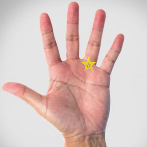 Palm Reading Quiz Ends beneath the ring finger in a star or triangle