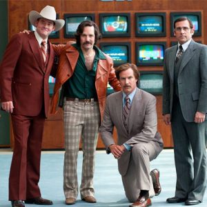 Can You Recognize the Popular Movie from 1 Character? Quiz Anchorman: The Legend of Ron Burgundy