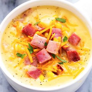 🥔 Choose Some of Your Favorite Potato Dishes and We’ll Tell You Your Best Quality Cheddar, ham, and potato