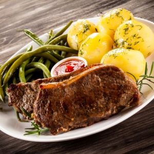 What Dog Breed Am I? Steak and potatoes