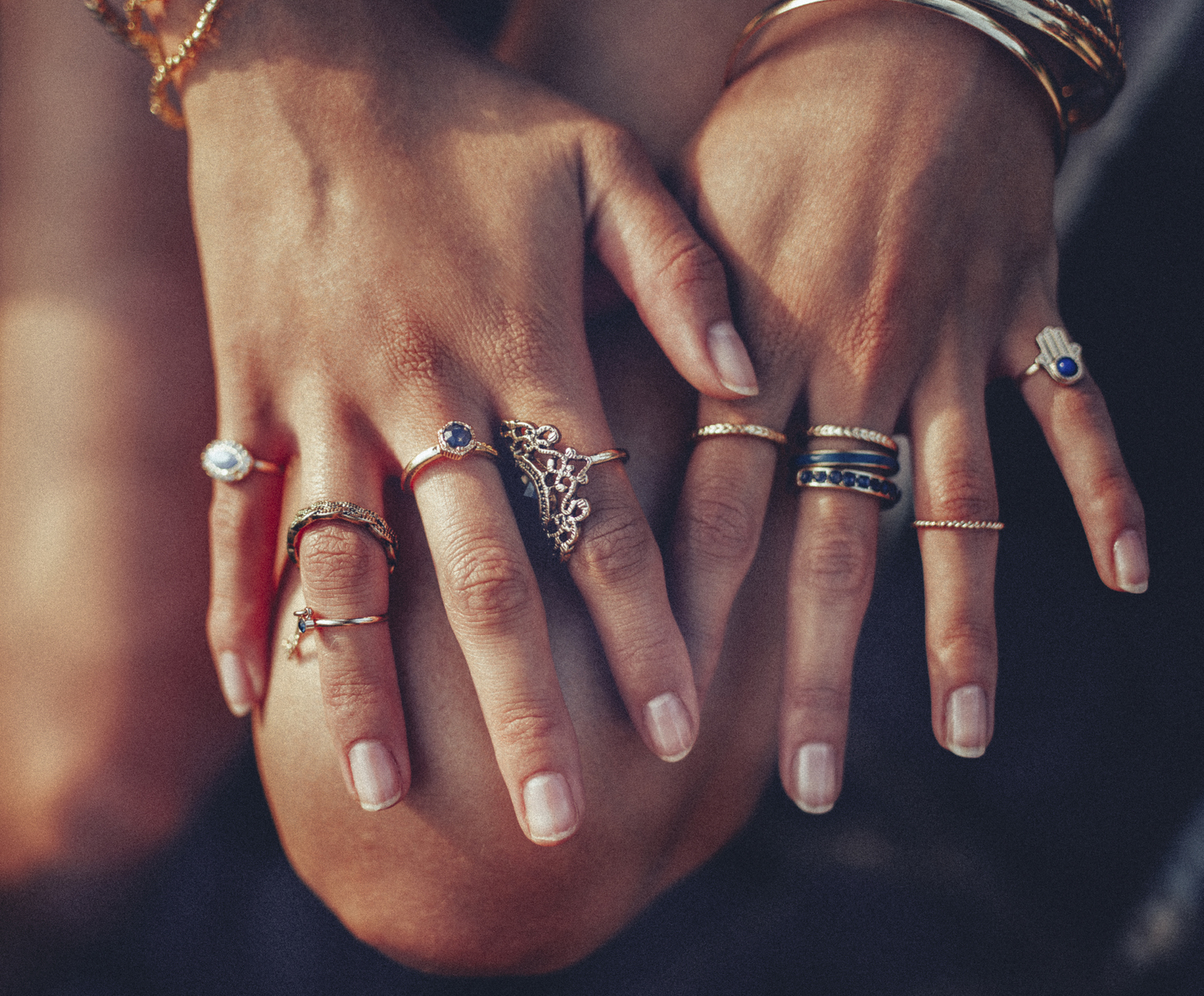 🖐 Can We Guess If You’re Left or Right-Handed? Boho girl's hands looking feminine with many rings
