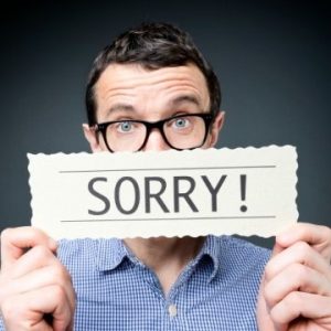 What % Rude Are You? Apologize and ask to reschedule