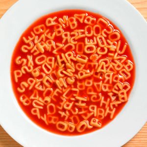 Eat Your Way Through the Alphabet and We’ll Tell You What % Genius You Are Alphabet soup
