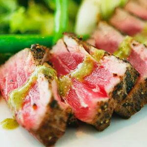 Eat At Celeb Weddings To Know The Age You'll Get Married Quiz Seared ahi tuna in wasabi cream sauce