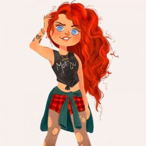 👑 Everyone Is a Combo of Two Disney Princesses — Who Are You? 👑 Merida the Punk Rocker