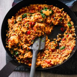 Plan Your Meals for the Week and We’ll Guess What You Look Like Chicken and chorizo paella