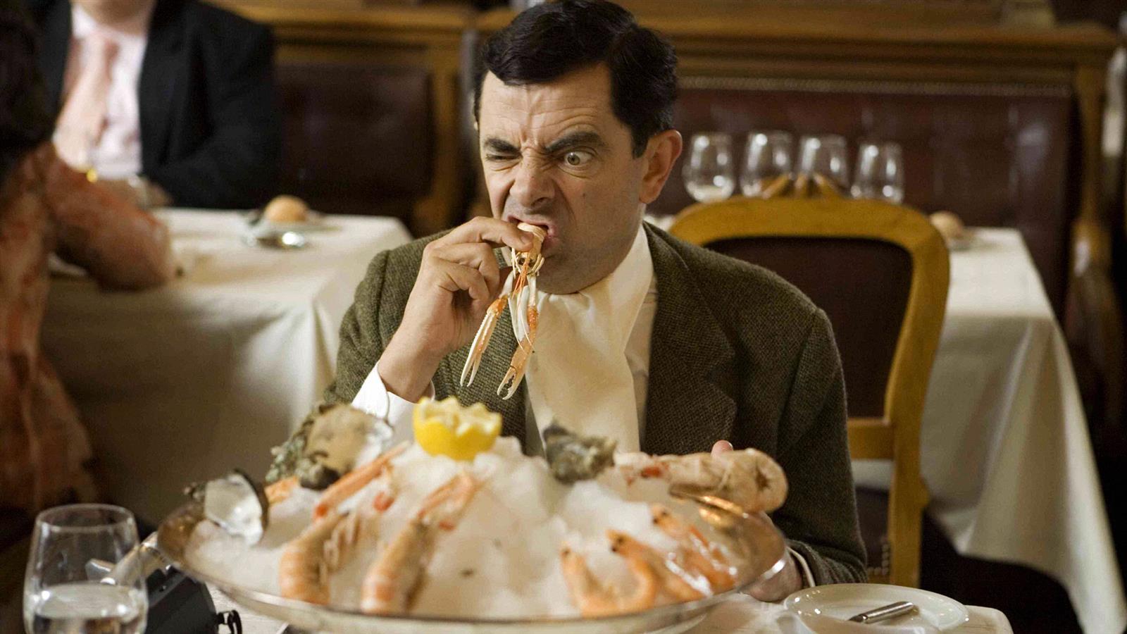 This Food Test Will Reveal If You’re an 😄 Optimist or a 😟 Pessimist mr bean eating oysters