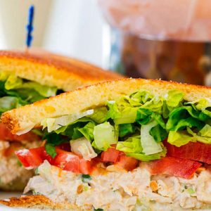 Order a Giant Meal from the Cheesecake Factory and We’ll Reveal How Old You REALLY Act Chicken salad sandwich