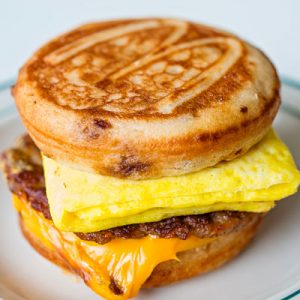 What Breakfast Food Am I? McDonald\'s Sausage, egg, and cheese McGriddle