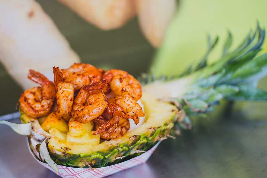 🎡 Eat Your Way Through a Carnival and We’ll Guess Your Birth Order Grilled shrimp in a pineapple