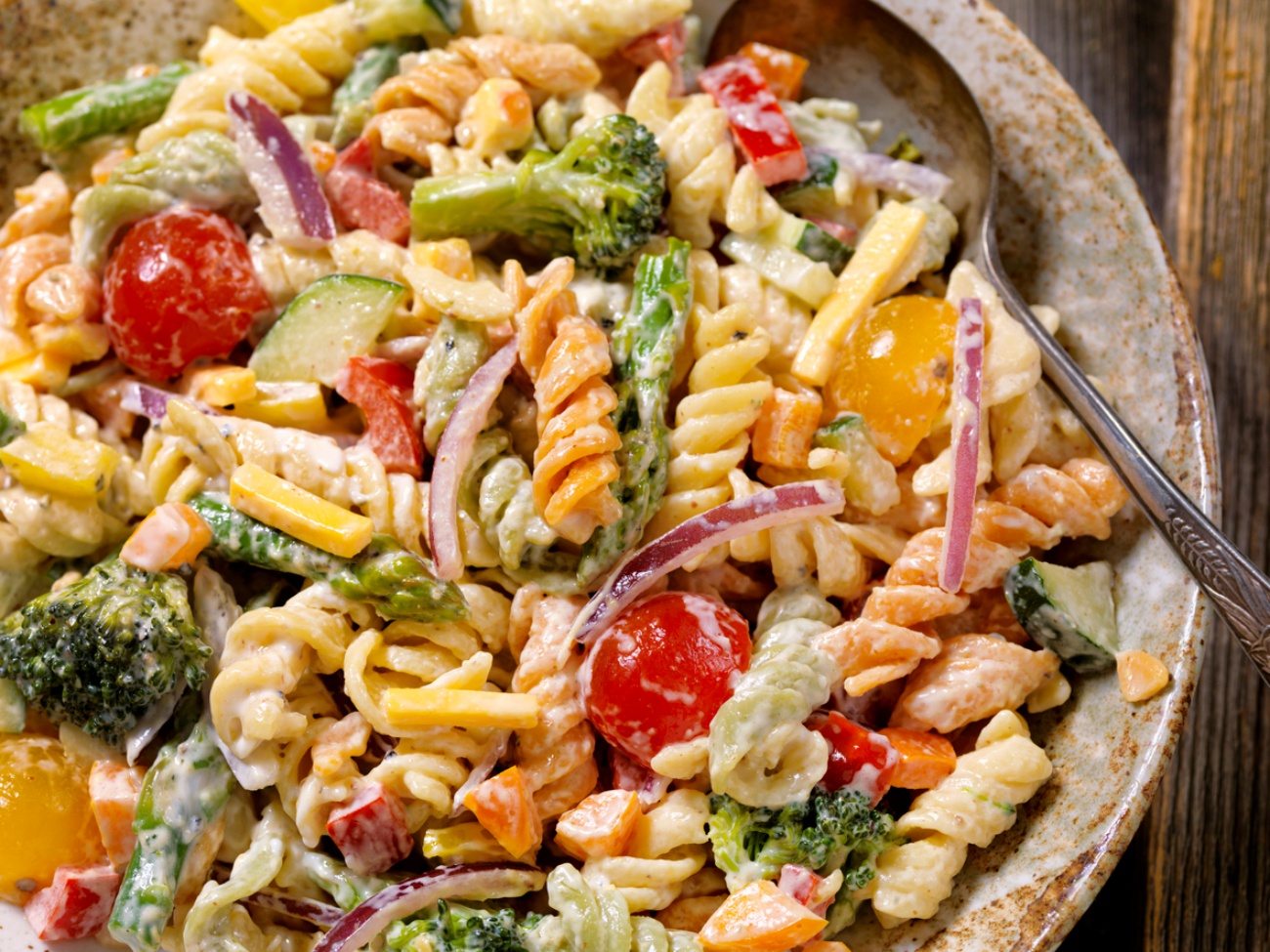 Eat at an Endless Buffet & We'll Guess Your Age & Gender Quiz Creamy Pasta and Vegetable Salad