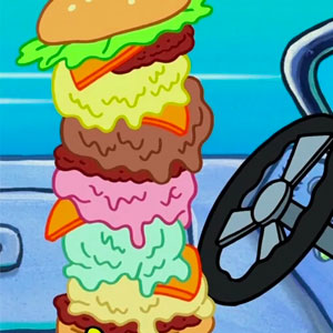 Order Some Food at These Fictional Restaurants and We’ll Give You a Food Capital to Visit Triple Krabby Patty with five scoops of ice cream