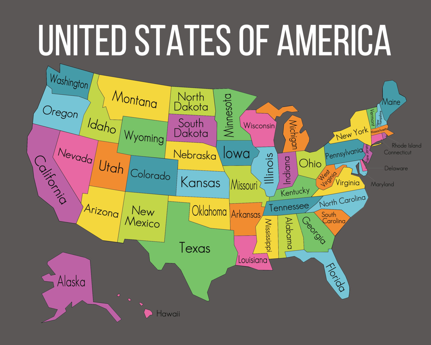 usa state map