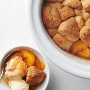 🍲 Make a Cozy Slow-Cooker Dinner and We’ll Give You a Fluffy Dog Breed to Adopt Peach cobbler