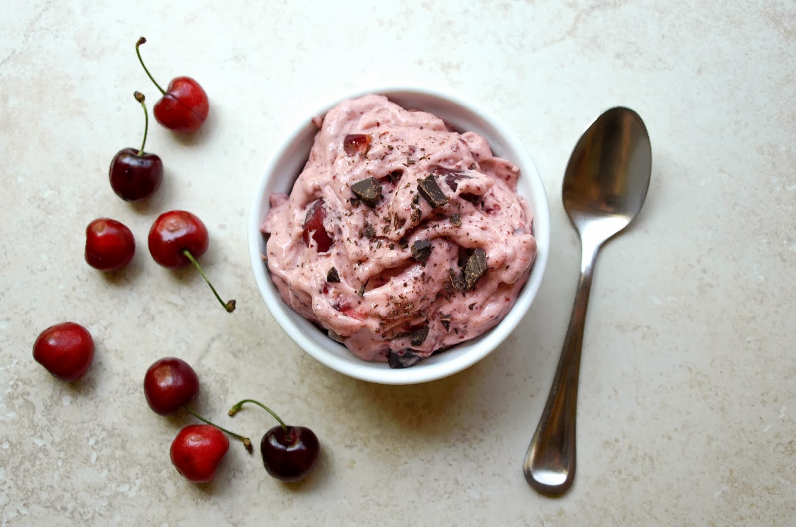 cherries in ice cream