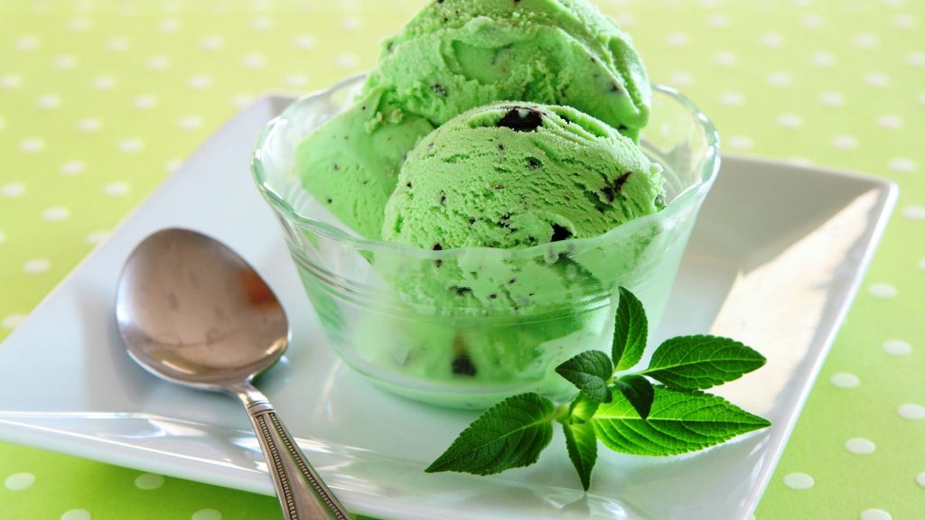 Mint chocolate chip ice cream