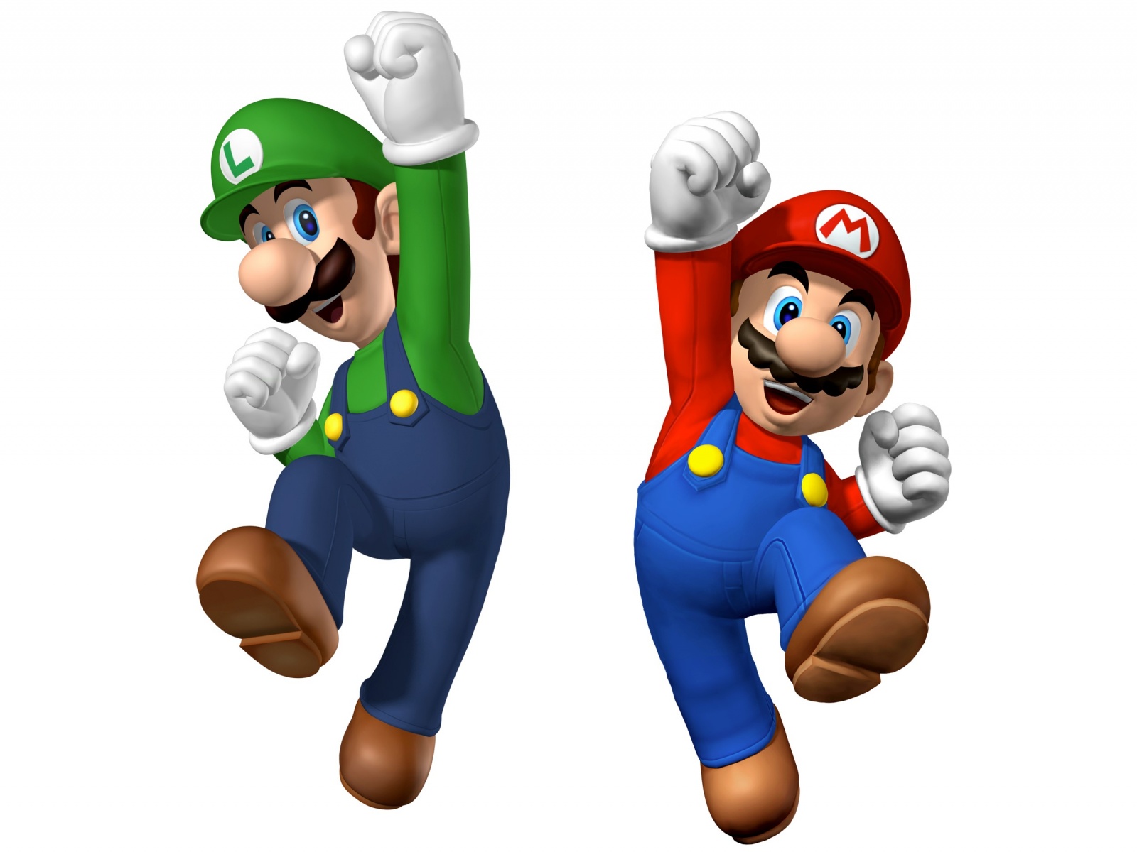 Mario and Luigi jumping