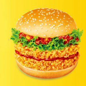 🍔 Plan a Dinner Party With Only Fast Food and We’ll Reveal Your Exact Age Double Sichuan Spicy Chicken Burger from China