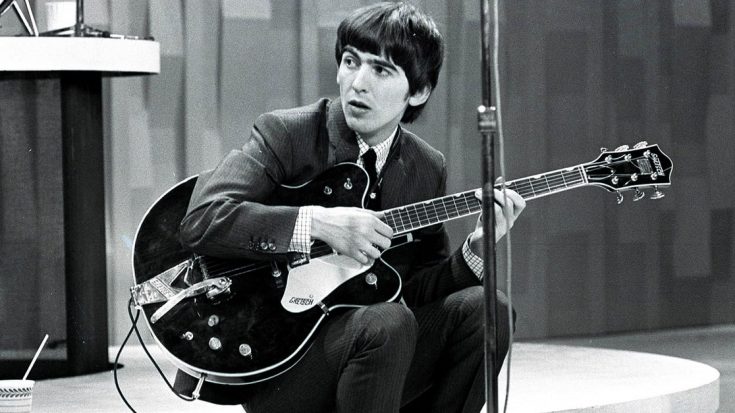 Only Trivia Expert Can Pass This General Knowledge Quiz featuring Beatles George Harrison playing guitar