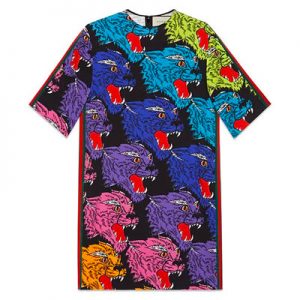 Pick Out Some Gucci Items and We’ll Tell You What Expensive City You Belong in Panther face viscose tunic dress
