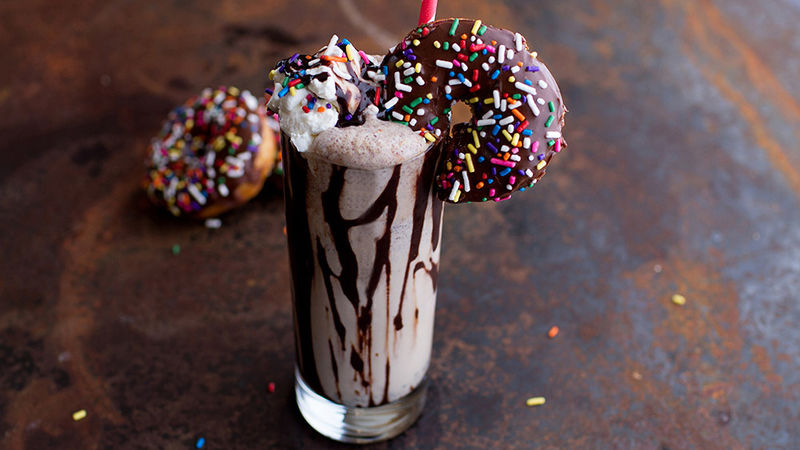 Coffee and donuts milkshake