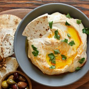 Food Element Quiz Pita bread and hummus
