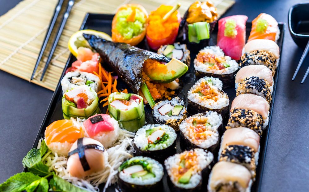 different kinds of sushi