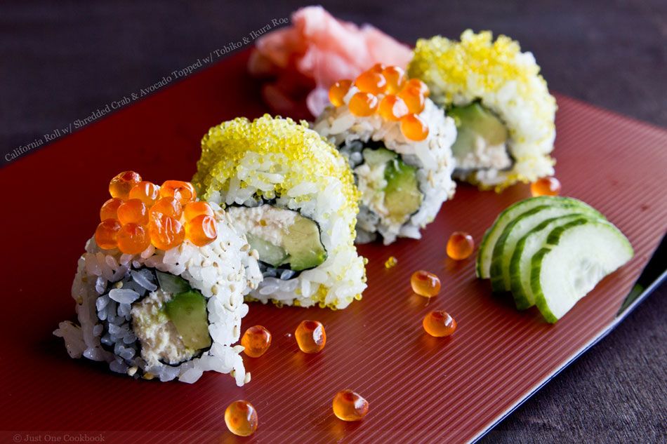 Sushi Trivia Quiz roe on sushi