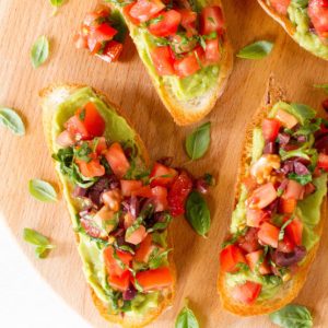 Can We Guess Your Age by Your Taste in Appetizers? Tomato avocado bruschetta