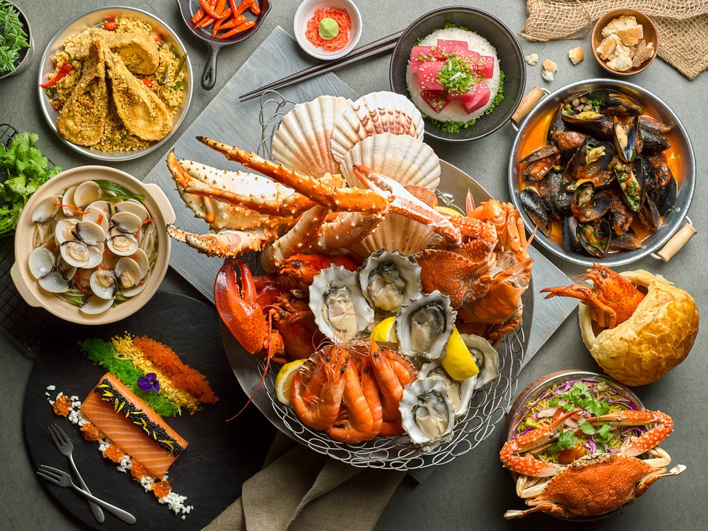 Luxury seafood brunch buffet